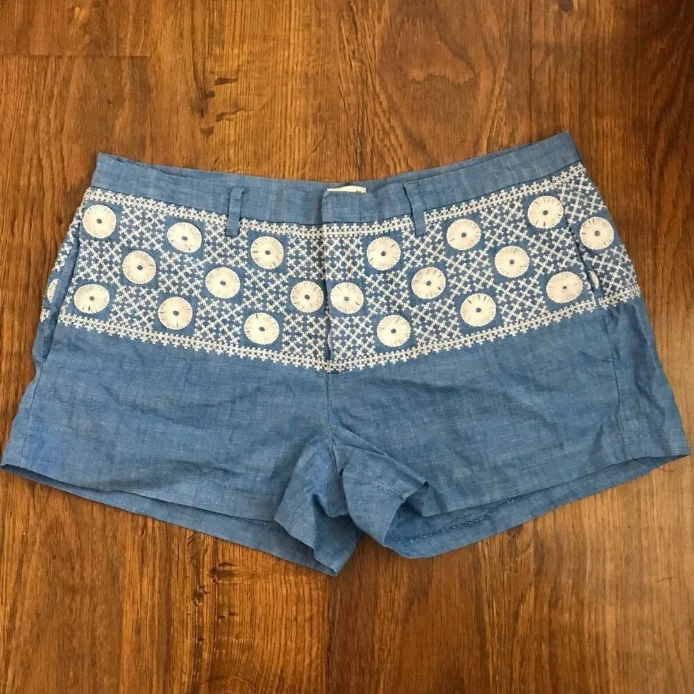 Madewell embroidered cotton shorts 8